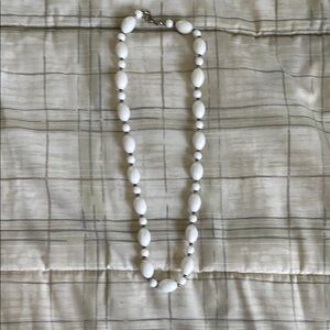 Elegant White Beaded Necklace